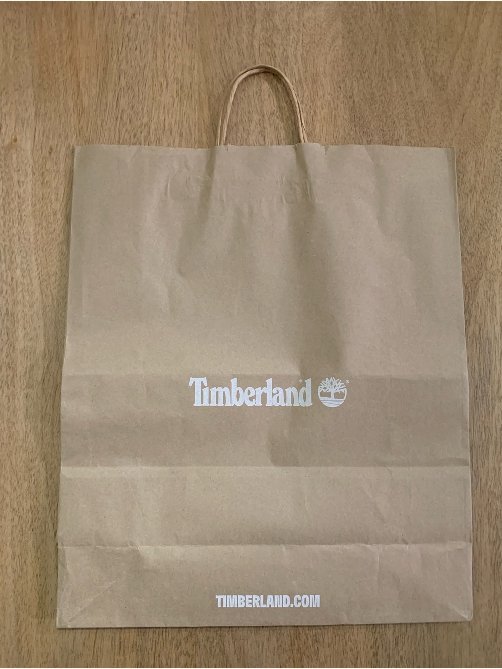 Large Timberland Paper reusable Bag Brown and white Gift Bag